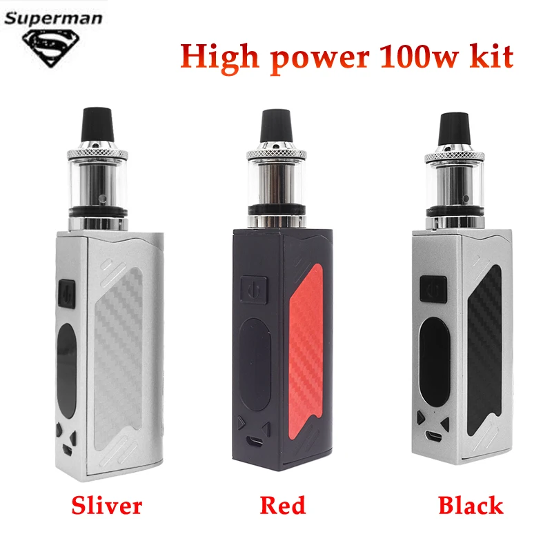 SUB TWO Orignal 100 Вт Vape Box Mod Kit 2200 мАч испаритель дым электронная сигарета Vaper Pen огромный
