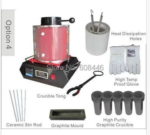 

Automatic Digital Melting Furnace 2KG for Melt Scrap Silver & Gold MF-2000 Four
