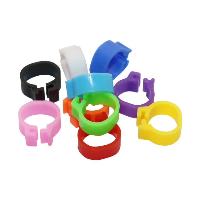 400 Pcs 8mm Bird foot clip ring Pigeon Training tools 10 Colors Bird Parrot Feeding Identification Foot Ring Animal Supplies 4