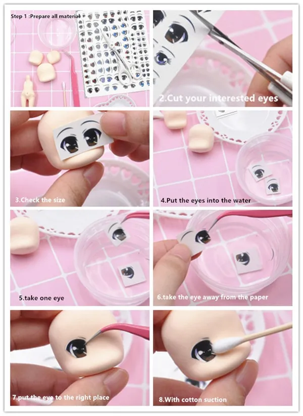 Doll eye water sticker