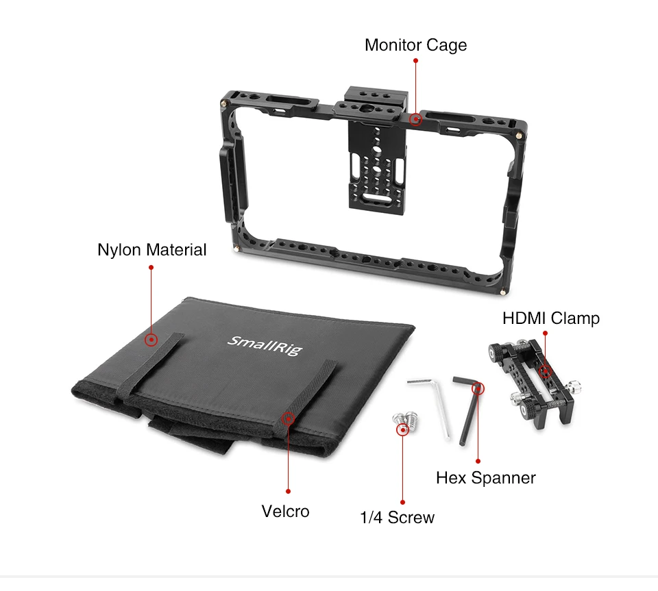 Клетка для монитора SmallRig для " ATOMOS Shogun серии Inferno и Flame с бесплатным солнцезащитным козырьком-2008