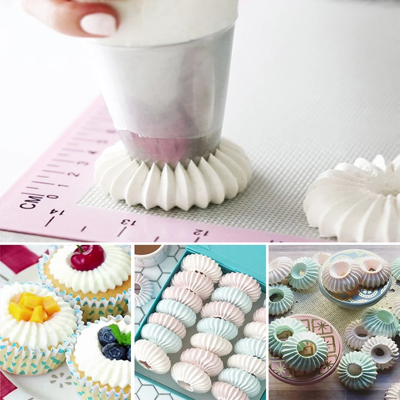 9pcs//set Cake Scraper Fondant Cutter Pastry Mold Baking Cupcake Decorating Tool