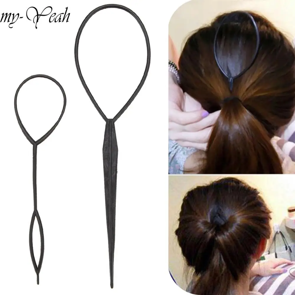 2 Piècesensemble Coiffure Braider Maker Tirer Aiguille De