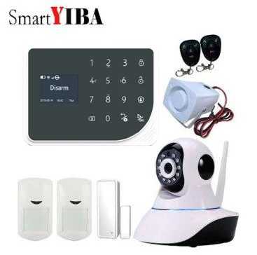 SmartYIBA Smart Home Security Wifi Gprs Gsm Alarm System Android/IOS APP Remote Control Spanish Russian Voice Video IP Camera SmartYIBA Smart Home Security Wifi Gprs Gsm Alarm System Android/IOS APP Remote Control Spanish Russian Voice Video IP Camera