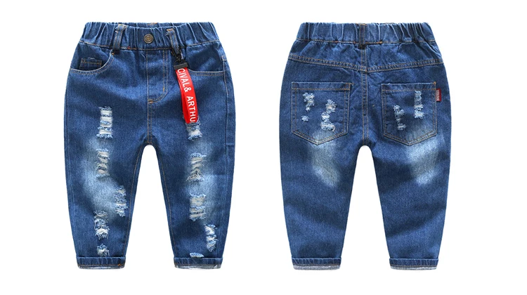 Модная осенне-летние джинсы для мальчиков детские штаны с рисунком для мальчиков, брюки для детей, джинсовая ткань, джинсы для детей
