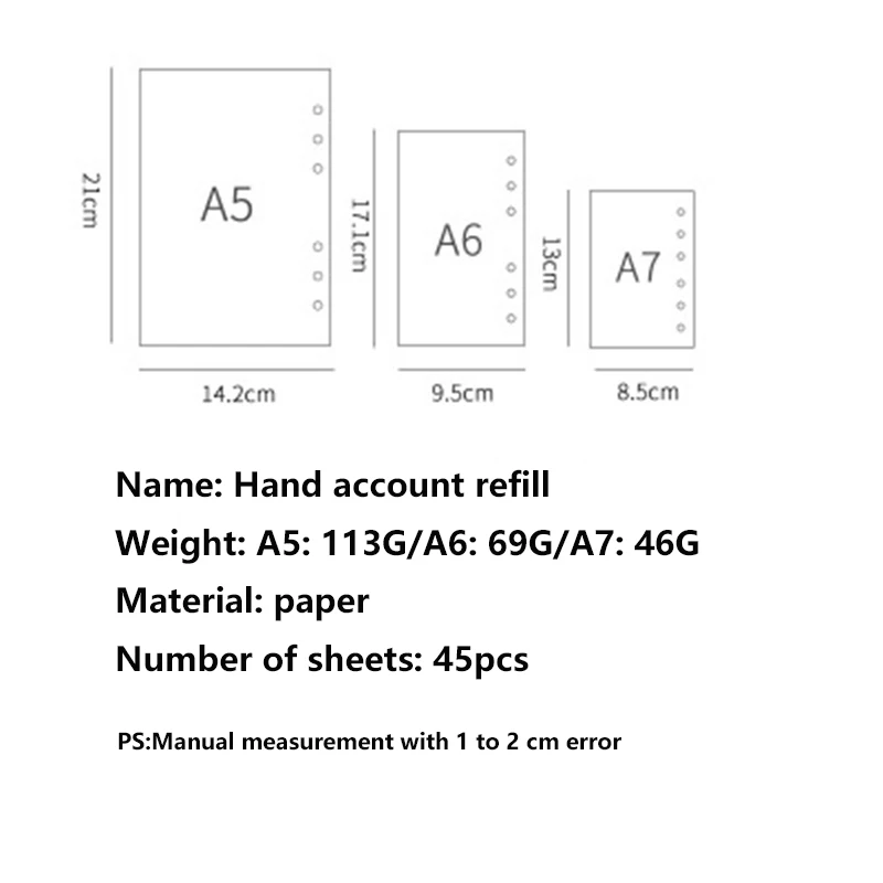 45PCS high quality binder notebook A5/A6 insert refill 6 hole loose leaf spiral notebook paper diary plan inner core paper 45PCS high quality binder notebook A5/A6 insert refill 6 hole loose leaf spiral notebook paper diary plan inner core paper