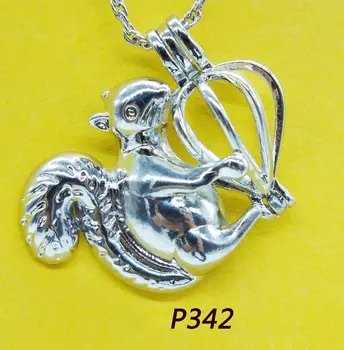 

couples. Gift ! ! wholesale 5PCS Charm squirrel hope the pearl cages pendant