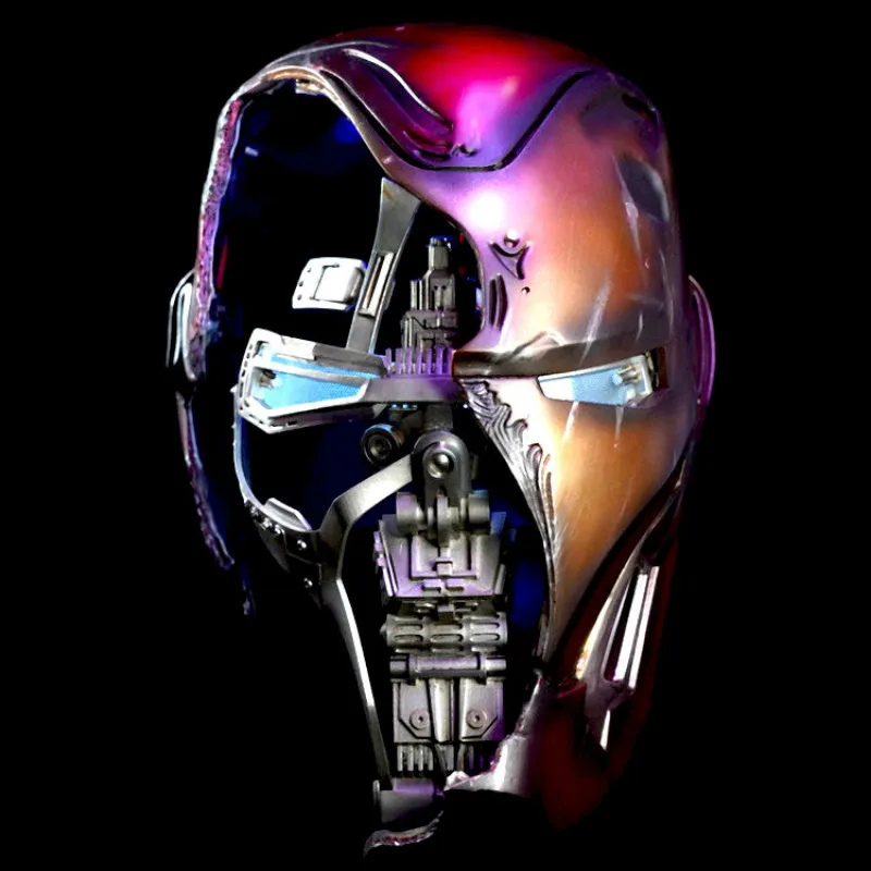 

Pre Order Joker Toys 1/1 Ironman MK50 War Damage Edition Helmet with Voice Control Flash Light for Fans Holiday Gift