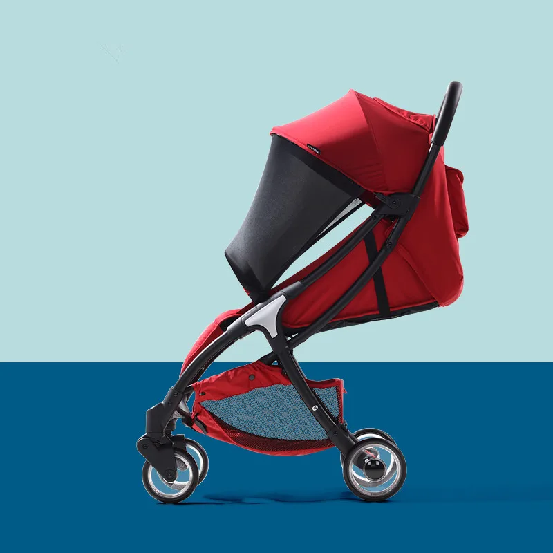 5,7 кг легкая Роскошная детская коляска, складная переносная коляска, горячая Распродажа, коляска для мамы, детская коляска на колесиках для путешествий, 4 бесплатных подарка - Цвет: Red upgrade