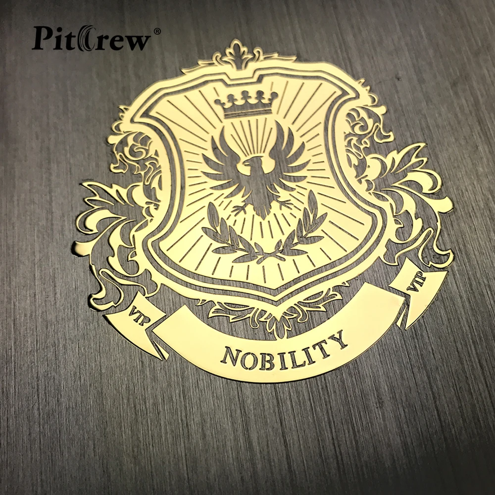 Герб России PITREW никелевая металлическая наклейка на автомобиль эмблема