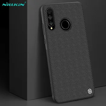 

Case For Huawei P30 Lite Cover NILLKIN Textured Nylon Fiber Case Frosted Back Cover For Huawei Nova 4e With Magnetic Car Holder
