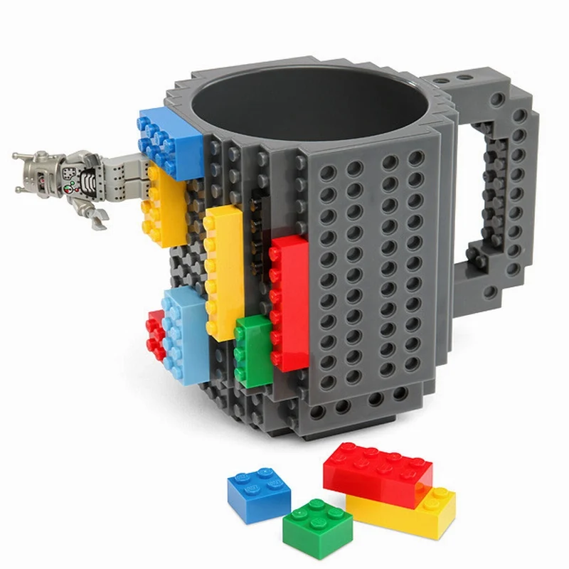 Gratis-Verzending-30-stks-partij-Build-Op-Baksteen-Mok-Lego-Soort-Bouwstenen-Koffiekopje-DIY-Blok-Puzzel