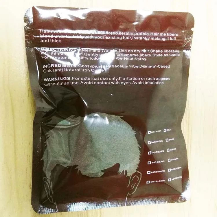 Vermelhos do Reenchimento do Tratamento da Perda de Cabelo Usada para a Garrafa das Fibras do Cabelo a Construção das Fibras do Cabelo dos Bolsas 6 sacos vermelhos do reenchimento do tratamento da
