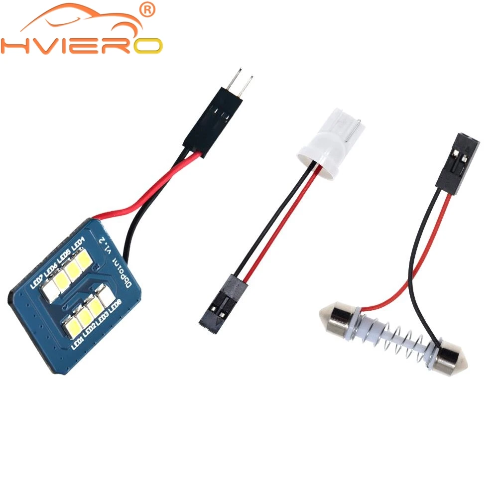 

Car Led Vehicle Panel Lamps Interior T10 w5w Lamp Auto Bulb Light A Touch of Blue Reading Light COB Dome Festoon BA9S DC 12v