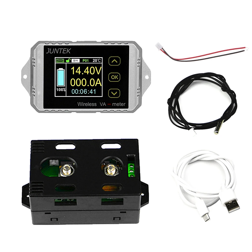 DC 400V 300A Wireless Bi-directional Voltmeter Ammeter Capacity Volt Power Meter Tester Tools