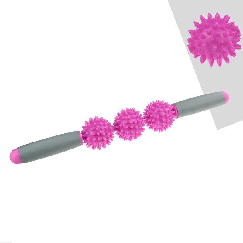 Muscle Roller Massage Stick for Therapy& Exercise - Цвет: 3 ball pink