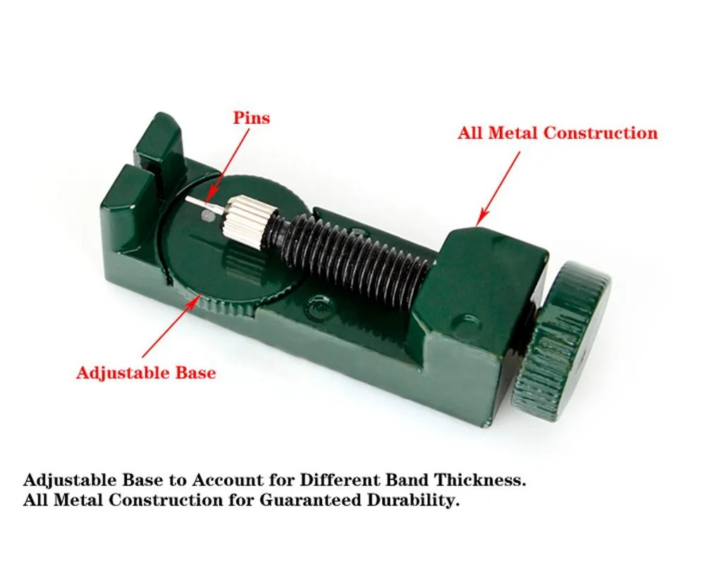 Профессиональный ремешок для часов и браслет, аксессуары для ремонта, регулируемый инструмент для снятия штифта с двумя запасными штифтами Herramientas