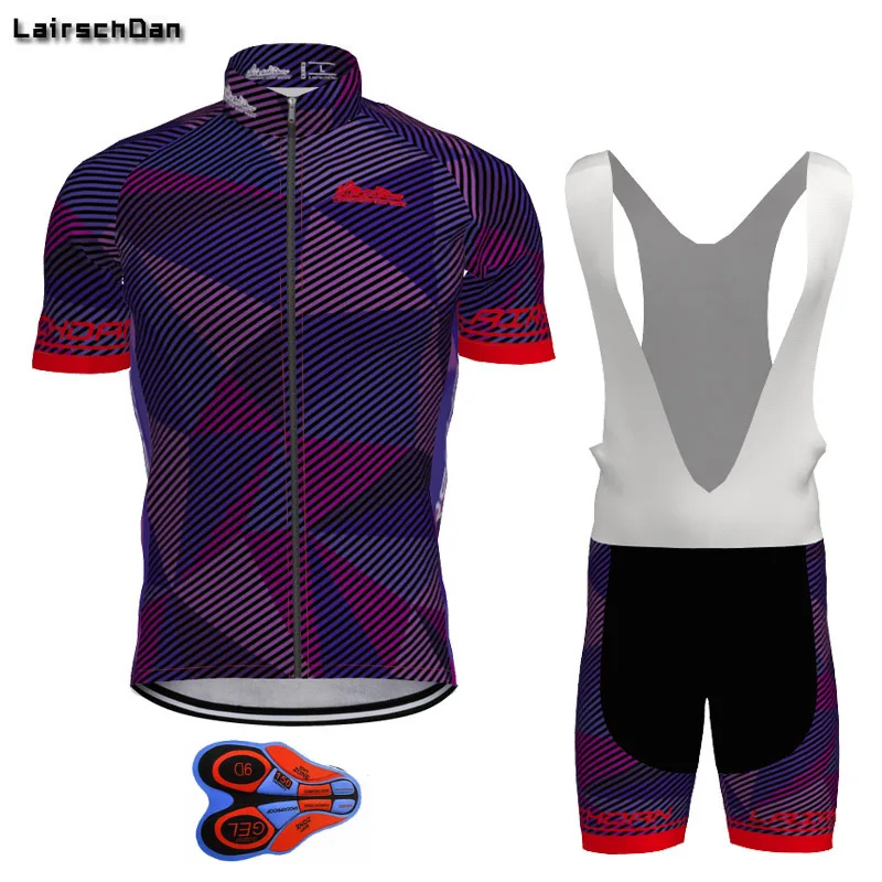 

SPTGRVO LairschDan 100% Polyester Cycling Clothing Kit Men's Bike Wear Bicycle Suit 2019 Summer Short Sleeve Cycling Jersey Sets