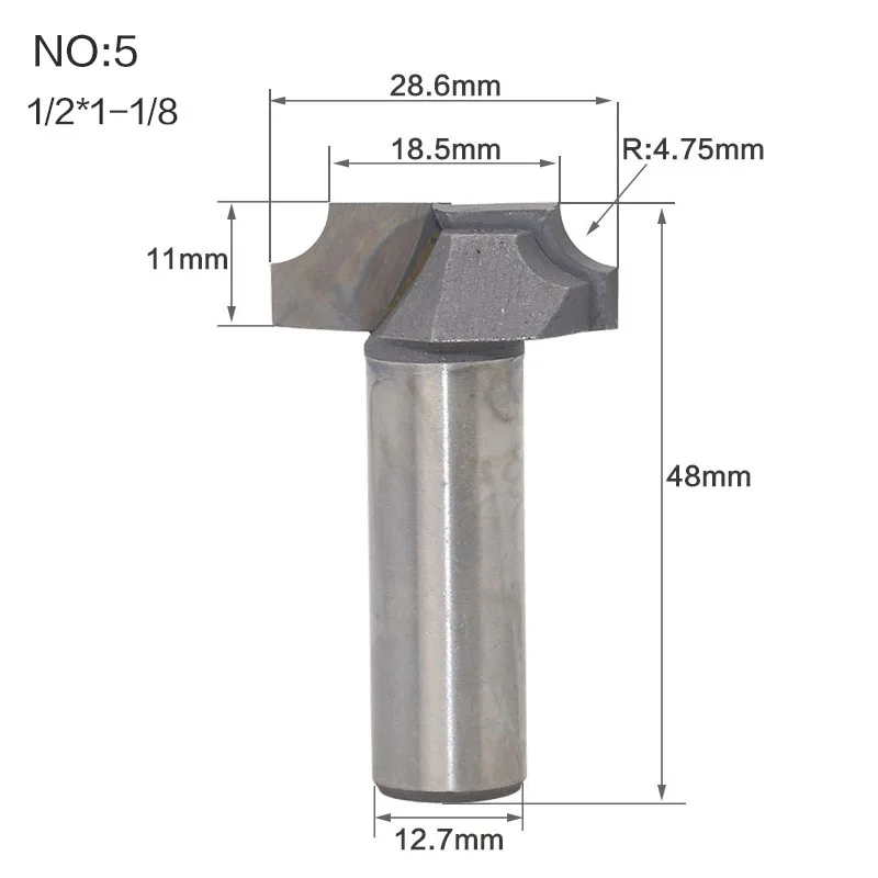 1 шт. твердосплавная концевая фреза инструмент плоское дно coutter бит Вольфрам Чистка нижний конец фреза деревообрабатывающий резак - Длина режущей кромки: NO5