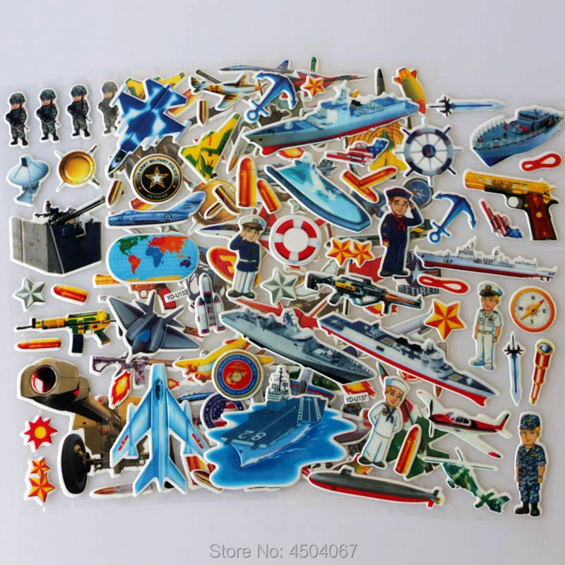 

3 PCS Outer Space Stickers Toys for Children Alien UFO Astronaut Rocket Ship Planet Sticker to Scrapbooking Skateboard Laptop