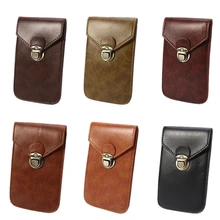 Мужские кожаные небольшой крюк Фанни Талии Мешок Hip Bum пакет телефон Cigaretee чехол