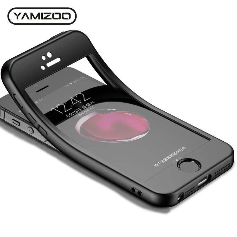 

YAMIZOO Case For iPhone 6 6s 7 8 x Case For iPhone 7 8 6 6s Plus Case 360 Full Body Protective Phone Cases Silicone Soft Coque x