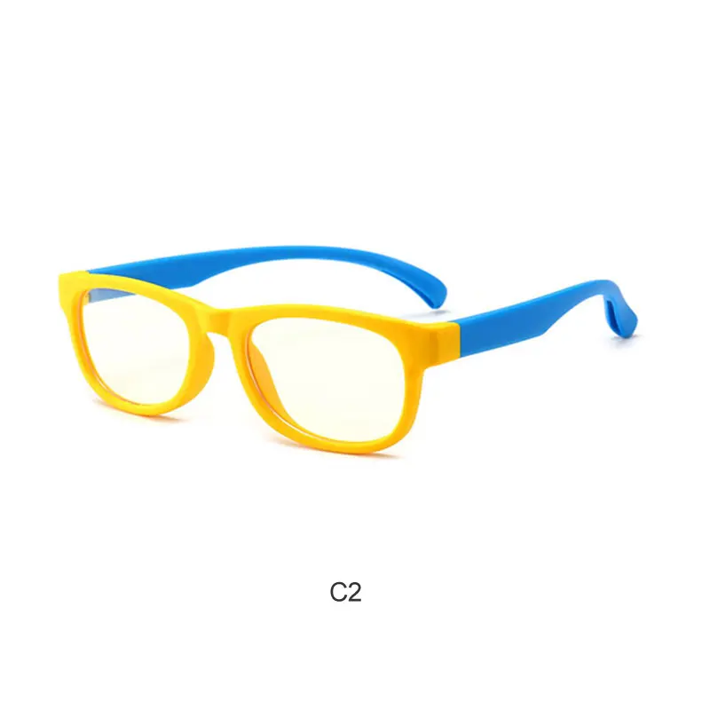 Синий светильник, очки для детей, для мальчиков и девочек, квадратная блокировка, компьютер, прозрачные очки, оптическая оправа, UV400 Oculos Garfas - Цвет оправы: 2