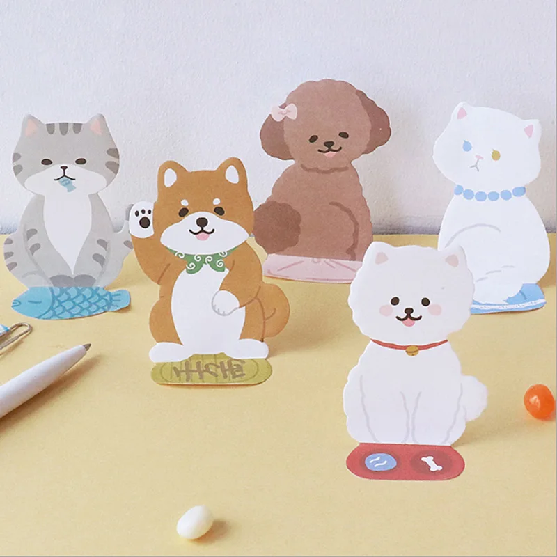 

Creative cute dog memo pad a leave message paper sticker post sticky notes kawaii school stationery supplies