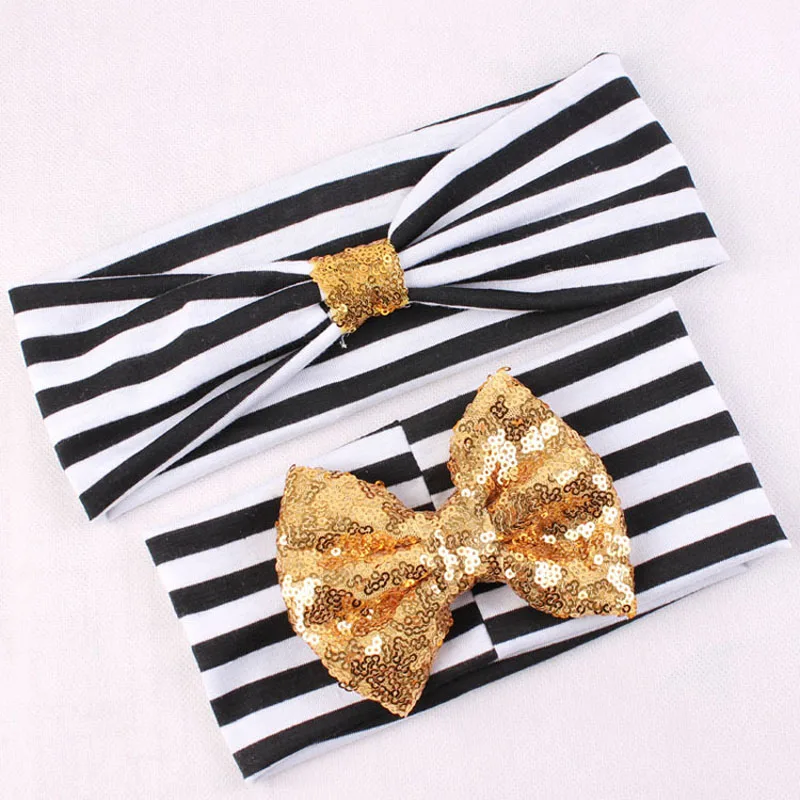 2PCS Mommy And Me Headband Sets Adults Knotted Hairband Kids Bow Knot
