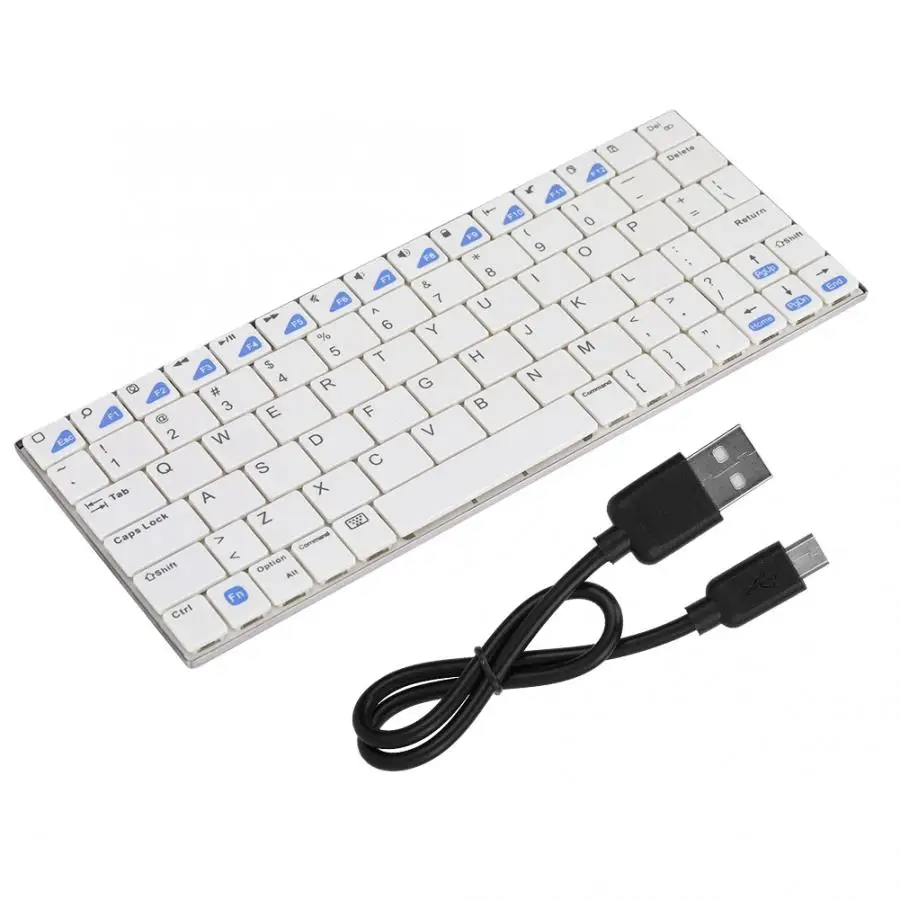 Беспроводная мини-клавиатура Универсальная металлическая ультратонкая 68 клавиш Bluetooth беспроводная клавиатура мини-клавиатура