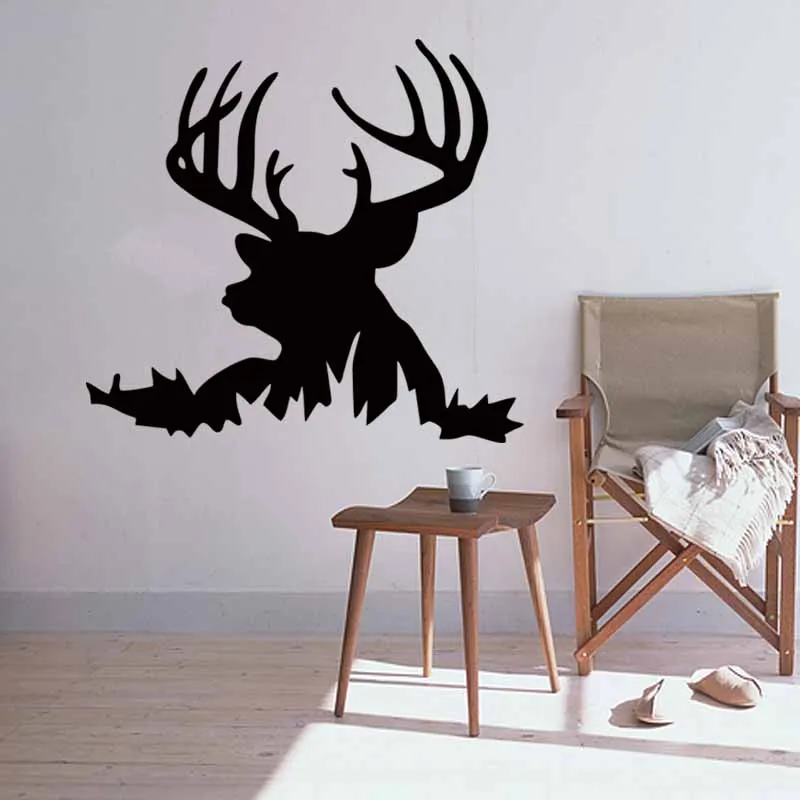 Hot Sale Deer Head Silhouette Vinyl Wall Decal Home Decor ...