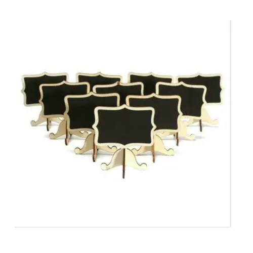 10PCS Mini Wooden Blackboard Chalkboard Message Wedding Party Label Table Decor