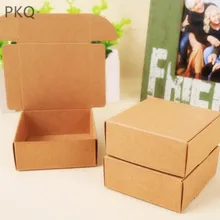 100 крафт-бумага для упаковки подарка коробка изготовленный на заказ картонная коробка мыло ручной работы ювелирные украшения в форме леденцов пакеты бумажные коробки