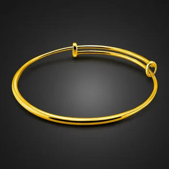 

Selling Fashion beautiful women bracelet contracted girl gold bracelet Imitation gold does not change color bracelet