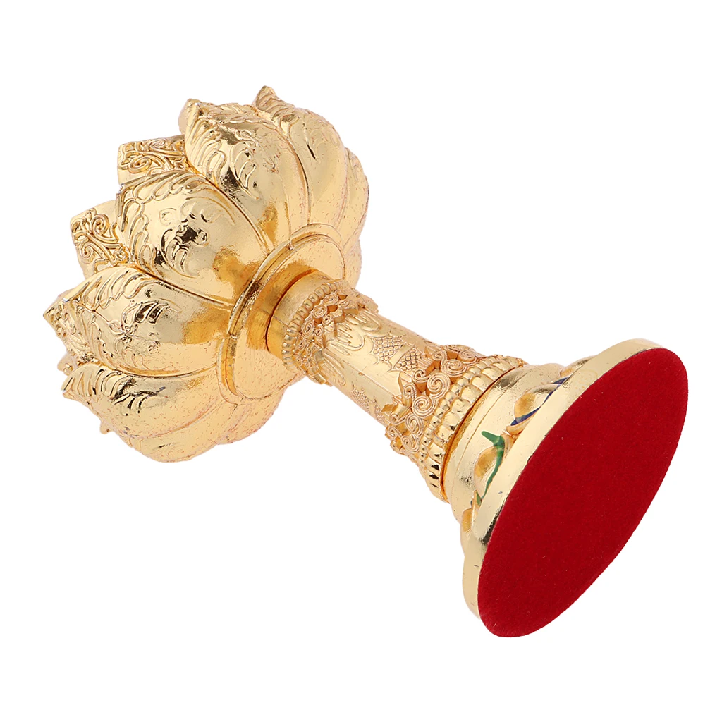 45/76mm Height Buddha Lotus Butter Candle Lamp Holder Base Burner for Home Praying Safe/ Fortune/ Luck