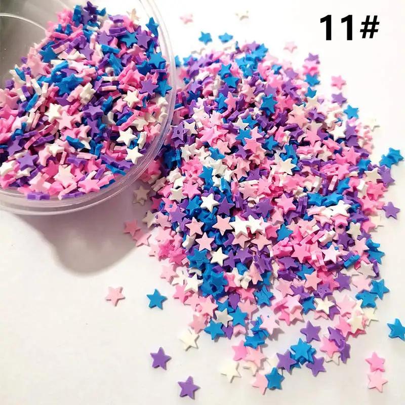 11 100g Mixed Color Clay Chocolate Sprinkles Heart Shaped DIY Parts Fake Cake Decorating Polymer Clay Sweets Deco Fimo Decoration 
