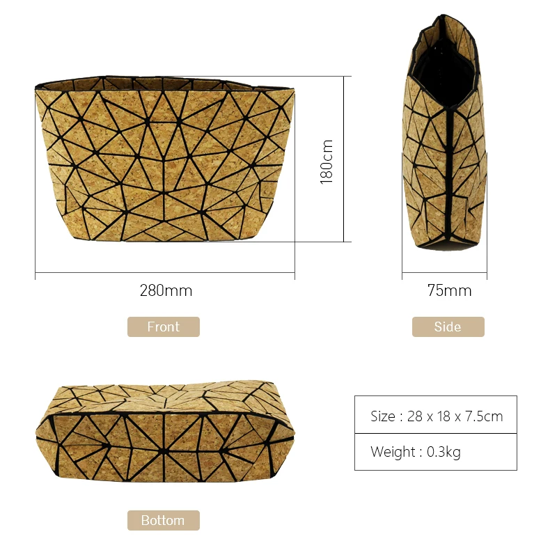 KAOGE Vegan Natural cork chain bag for women 2019 Handbag female luxury hand bags shoulder crossbody bags for women designer bao