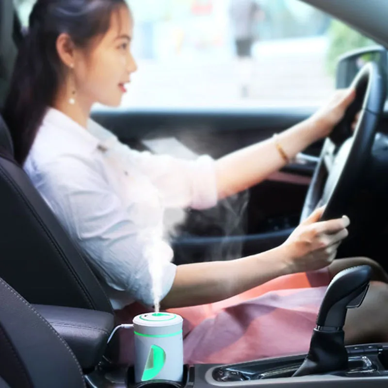 New 4 in 1 Car Woodpecker Humidifier Mini Car Air Fogger Led Night Light USB Fan Essential Oil Diffuser Mobile phone holder