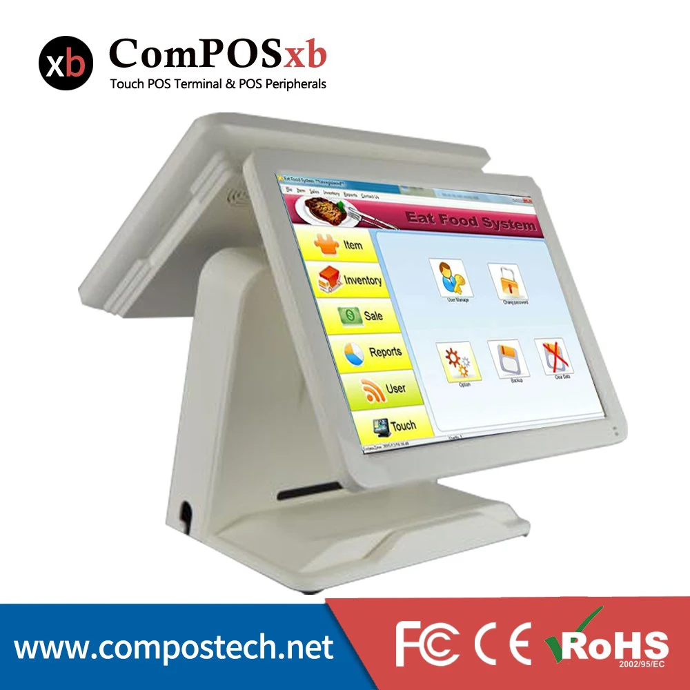

15" Dual touch pos machine pos all in one system cash register retail