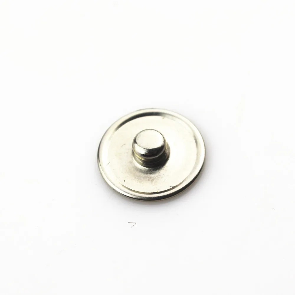 100pcs/lot Round Snap Press Buttons For Bracelet Necklace Jewelry Silver Stone Button setting Blanks Fit 18mm Cabochon |