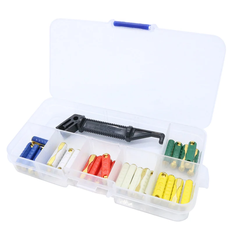 

Mini Square Fuse AMP 5A-20A Set Automotive Car Fuse with Plastic Box Assortment Auto Fuse