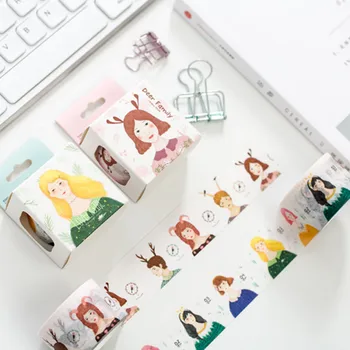

2 Pcs/pack Lovely Beautiful Girls Story Paper Washi Tape DIY Decorative Scrapbooking Planner Adhesive Masking Tape Stationery