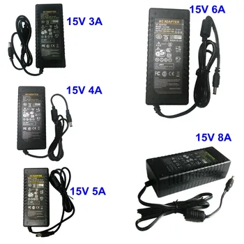 

15V Switching Power Supply AC DC Adapter 15V 3A 4A 5A 6A 8A 45W 60W 75W 90W 120W LED Speaker Sound Audio Power Charger