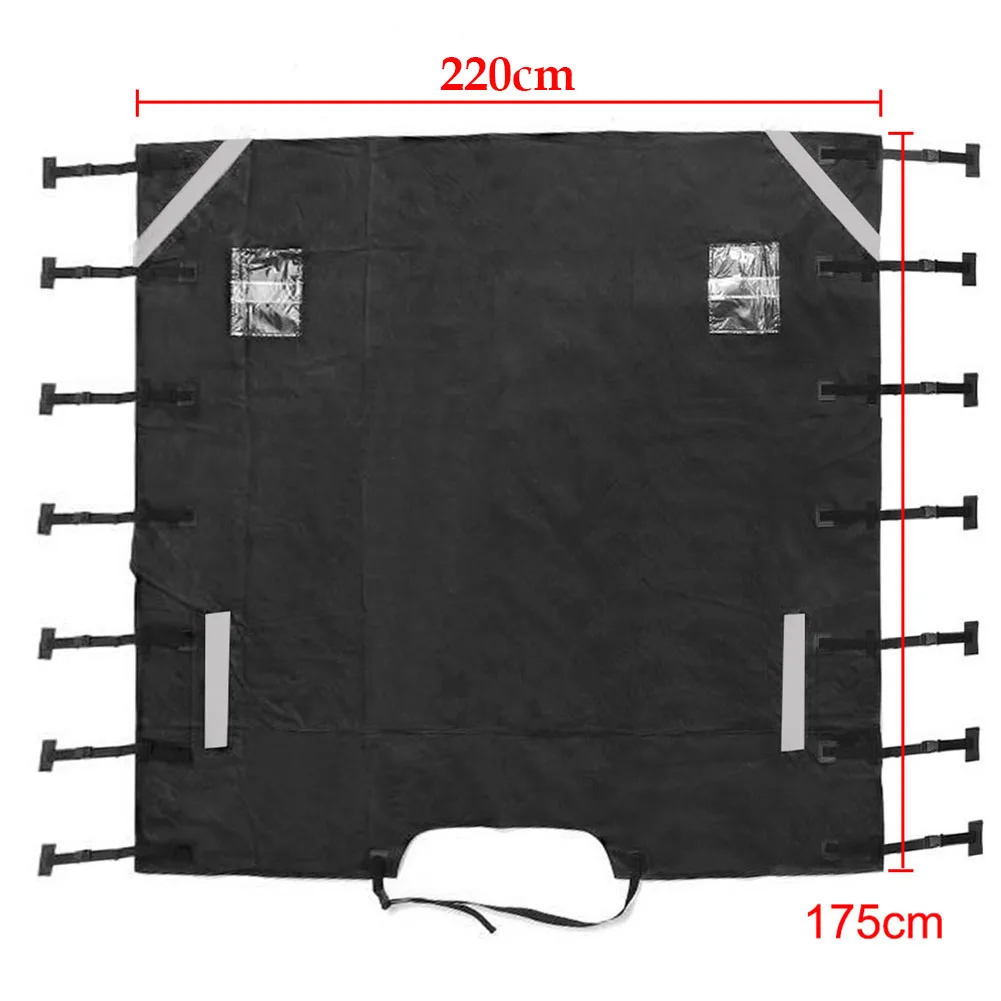 Водонепроницаемый Мотоцикл Прочный Толстый Для караван пылезащитный с светодиодный свет Светоотражающая полоса Передняя буксировочная крышка Защитная практичная