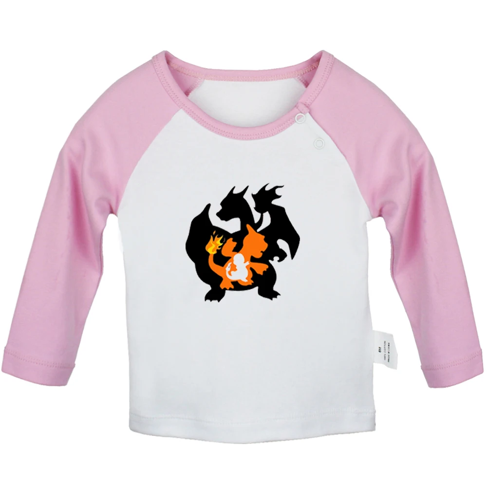 Aoki Silhouette BVB/футболки для новорожденных с изображением головы покемона, лошади, эскизов, ледовитых обезьянок, футболки с длинными рукавами для малышей - Цвет: YbBabyYCP024C