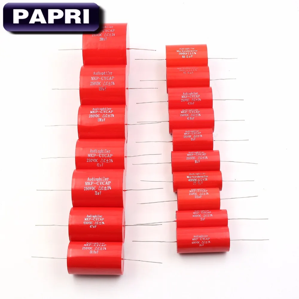 PAPRI Audiophiler Axial MKP 18 мкФ 200 250VDC 400VDC звуковой конденсатор для частоты емкость HIFI