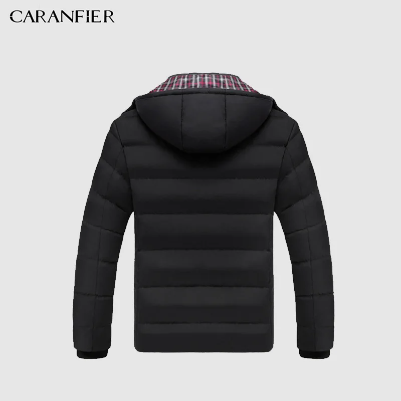 CARANFIER зимняя куртка мужская-20 градусов утолщенная теплая парка пальто с капюшоном флисовые куртки верхняя одежда Jaqueta Masculina дропшиппинг