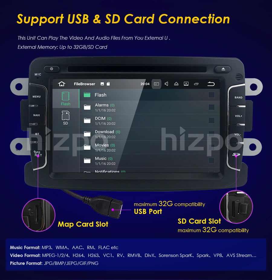 Top Quad Core Pure Android 7.1 GPS Navigator Radio Car dvd For Dacia Renault Duster Logan Sandero stereo Central CassetteWifi Player 13