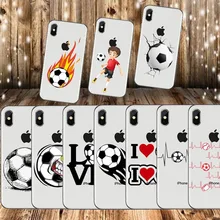 Футбольный Мягкий ТПУ силиконовый чехол для iPhone XS Max 8 8Plus 7 6S 6splus 5 5S SE XR мультяшный футбольный милый чехол