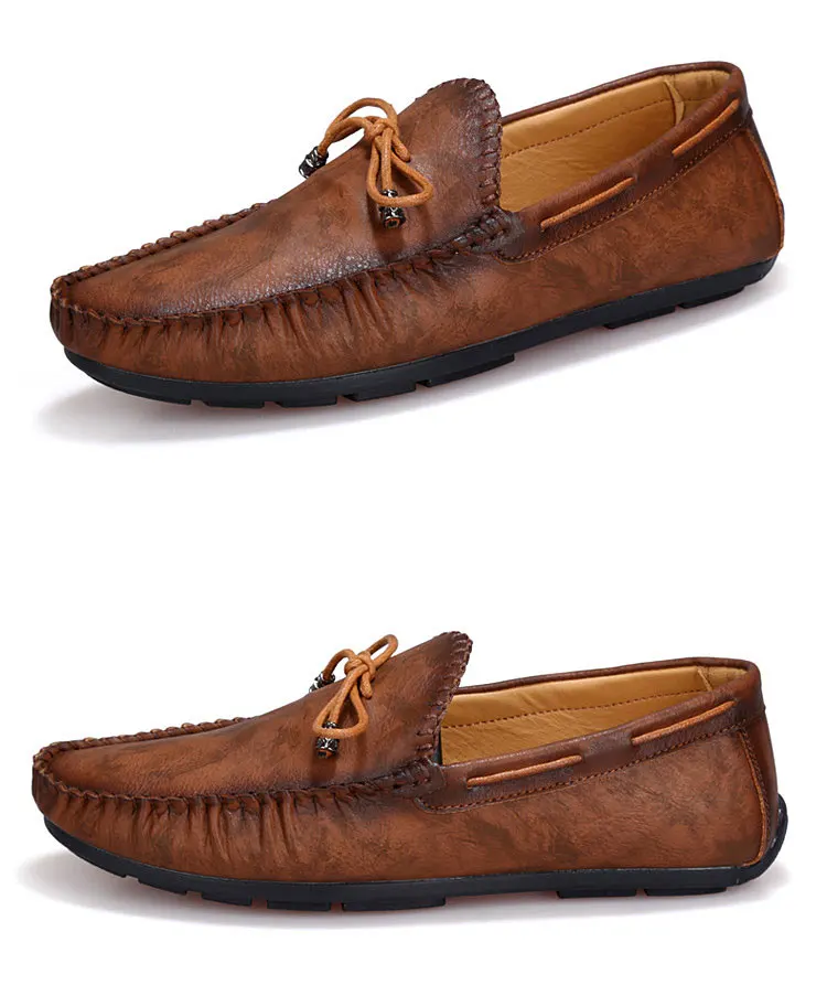 Casual Leather Loafer Shoes Men Soft Comfortable Driving Shoes Men Moccasins Footwear Mokasin Kasual For Men Schoenen785